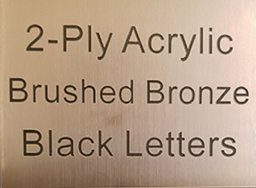 Brushed Bronze Background Black Letters