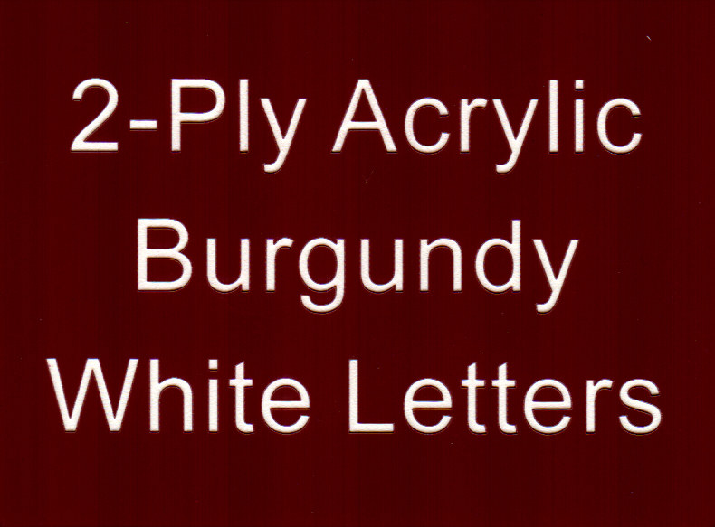 Burgundy Background White Letters