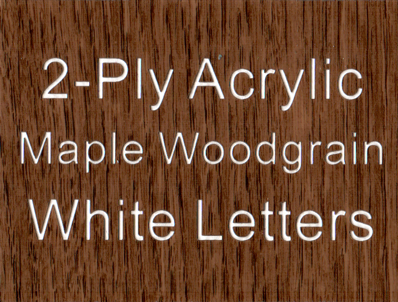 Maple Woodgrain Background White Letters