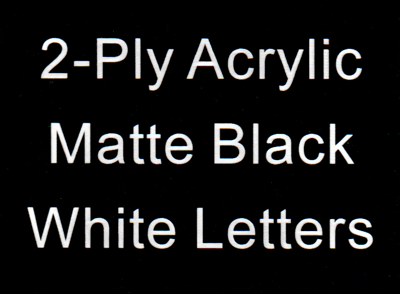 Matte Black Background White Letters