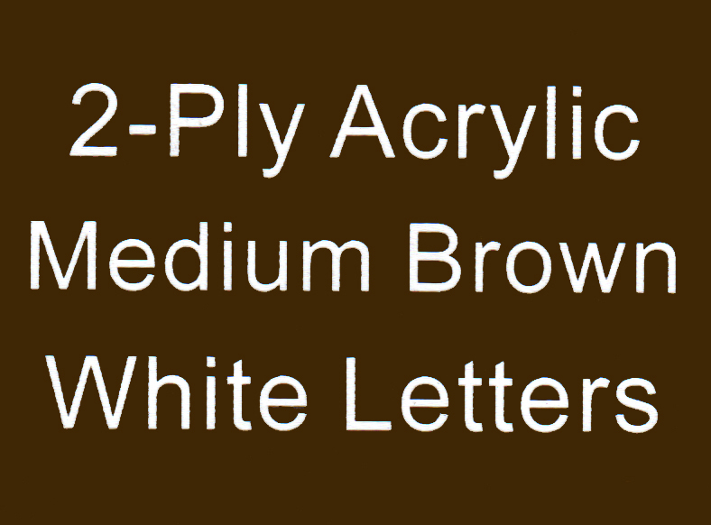 Medium Brown Background White Letters