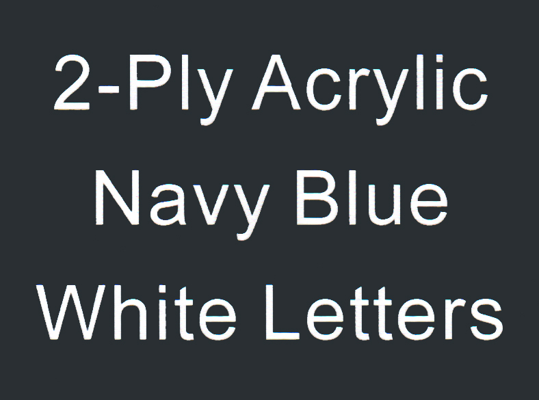 Navy Blue Background White Satin Letters