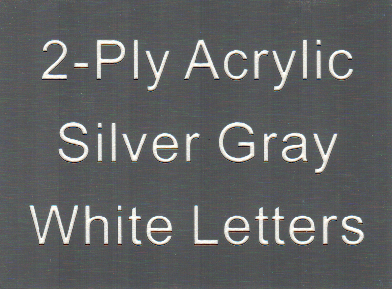 Silver Gray Background White Letters