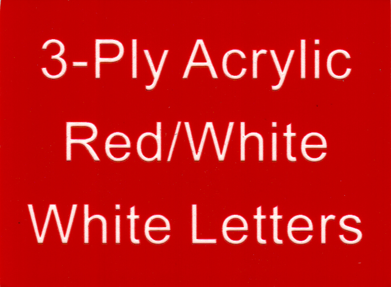 Red Background White Letters