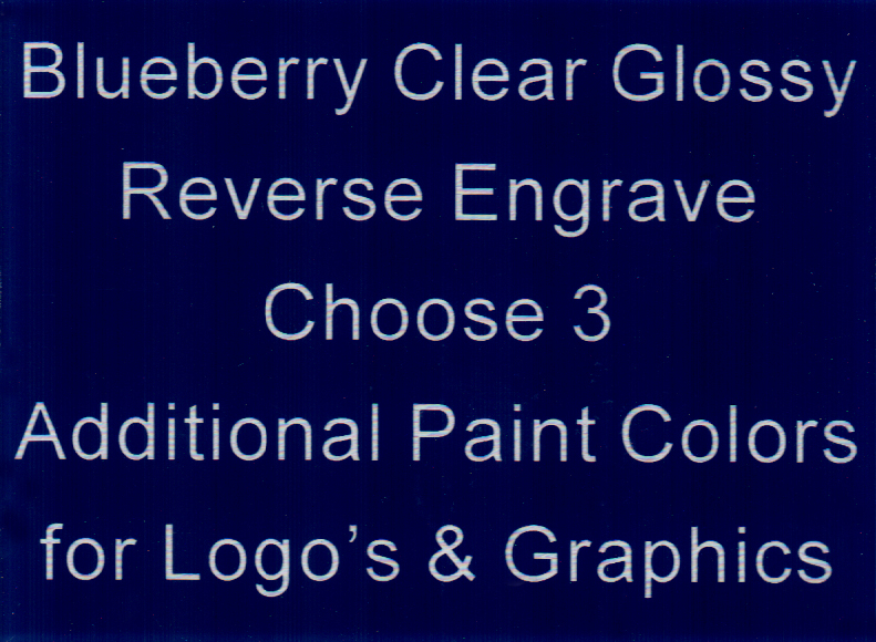 Blueberry Background Clear Glossy Letters