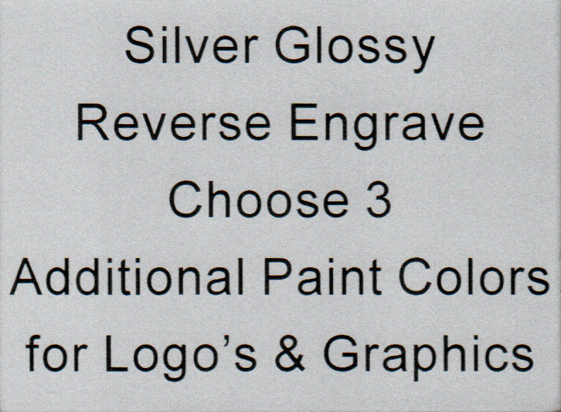 Silver Background Clear Glossy Letters