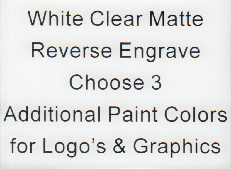 White Background Clear Matte Letters
